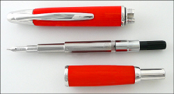 Pilot Capless Namiki Vanishing Point Vivid Red Retractable Nib Fountain Pen